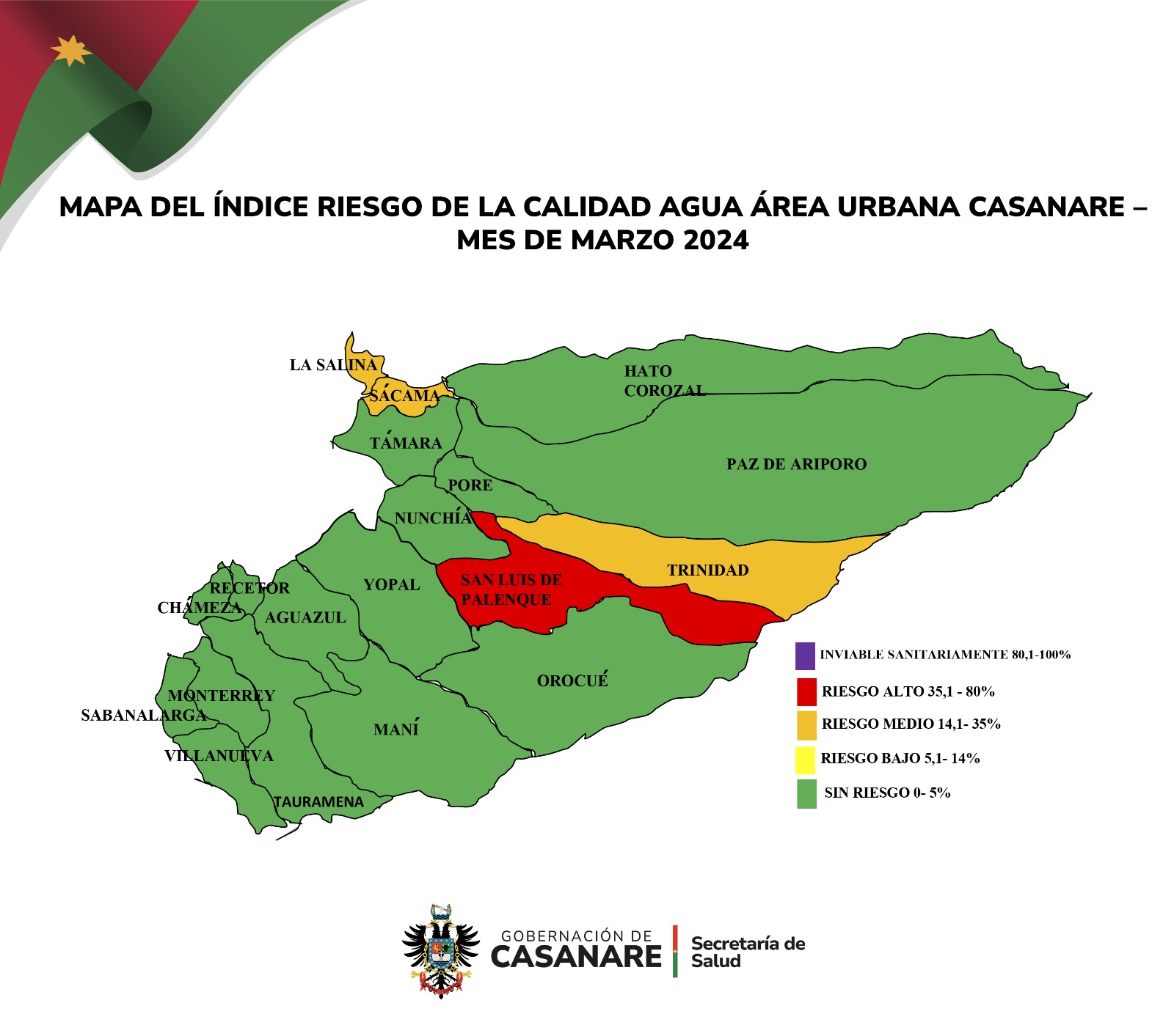 Alerta de Riesgo en Calidad de Agua en Municipios de Casanare